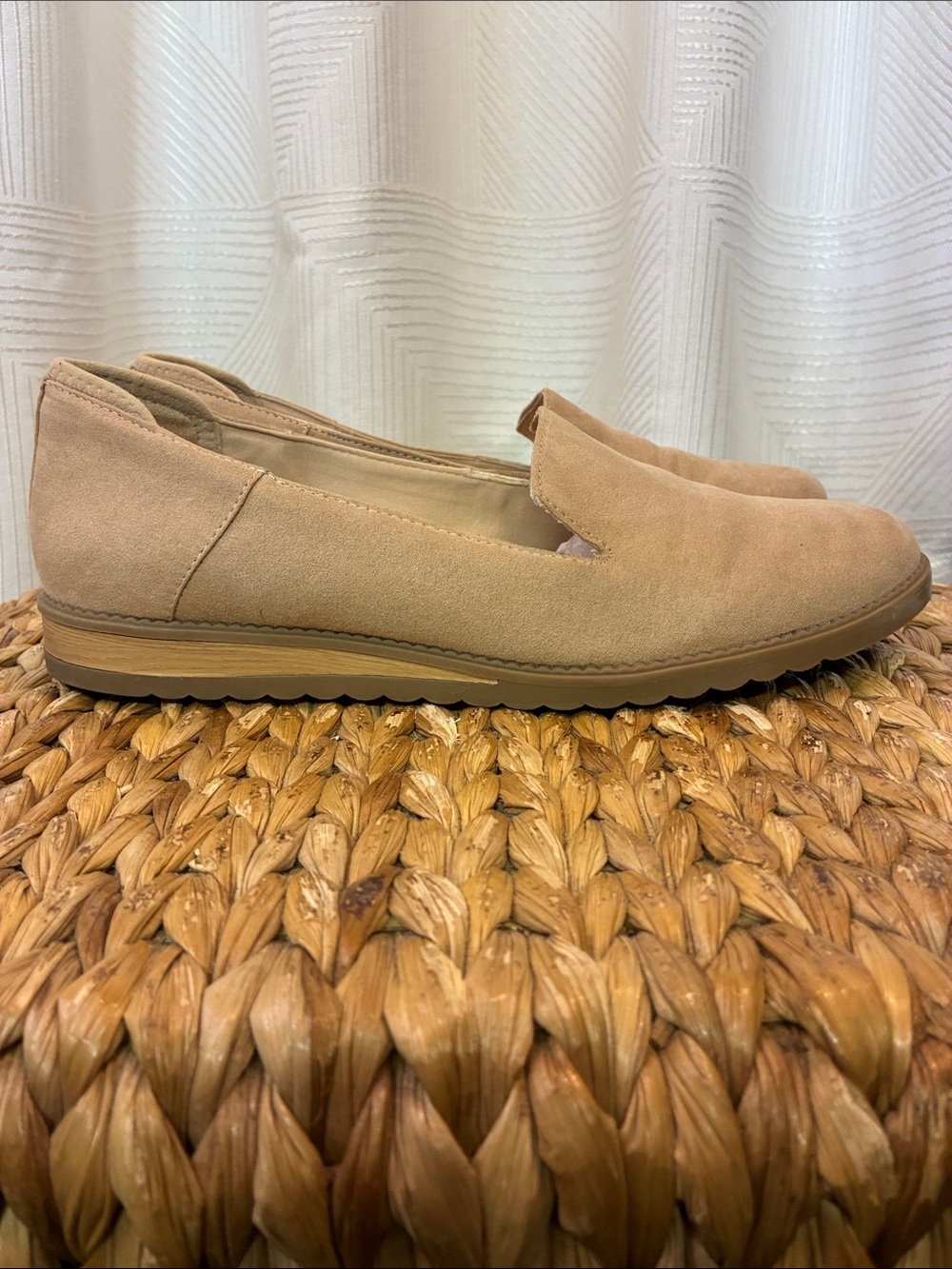 Dr. Scholl's Women's Suede Slip-On Loafer in Tan